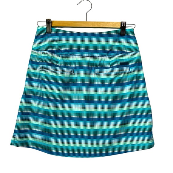 NWOT, Adidas,  XS Striped Skort With Inner Shorts – Teal/Blue/White 🏃♀️➡️ - Picture 7 of 9